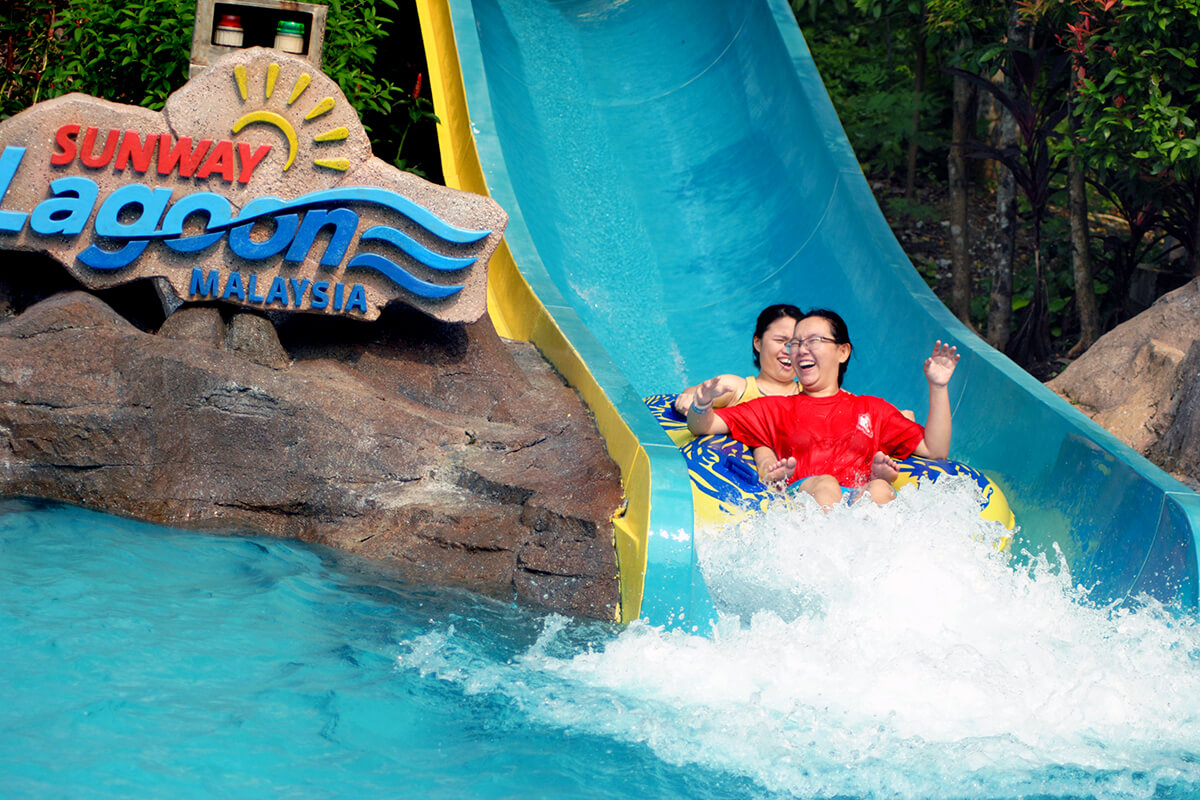 African Pythons water slides, Sunway Lagoon