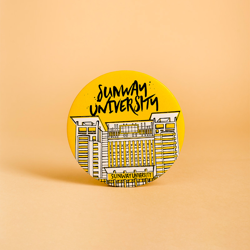 Need that little something to spice up your bag? That little something could be Sunway’s button badge! With 6 designs that feature the staples of Sunway City Kuala Lumpur to choose from, get yours now!