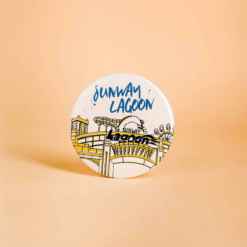 Need that little something to spice up your bag? That little something could be Sunway’s button badge! With 6 designs that feature the staples of Sunway City Kuala Lumpur to choose from, get yours now!