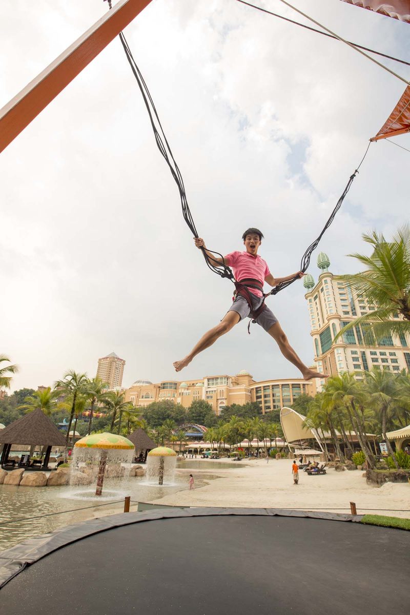 Reach for the sky on a bungee trampoline at our Extreme Park Sunway Lagoon