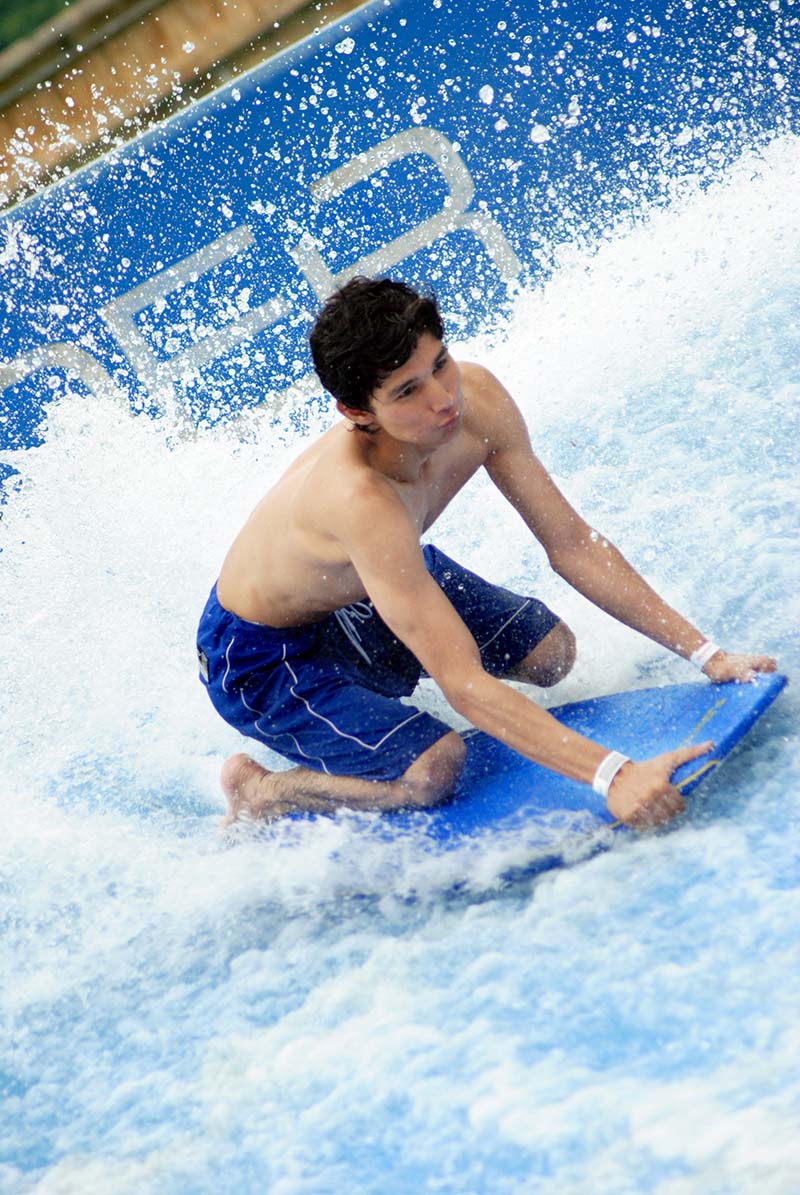 Malaysia’s first Surf Simulator - Flow Rider. Flaunt your surfing skills at the first and only outdoor surfing simulator in Malaysia!