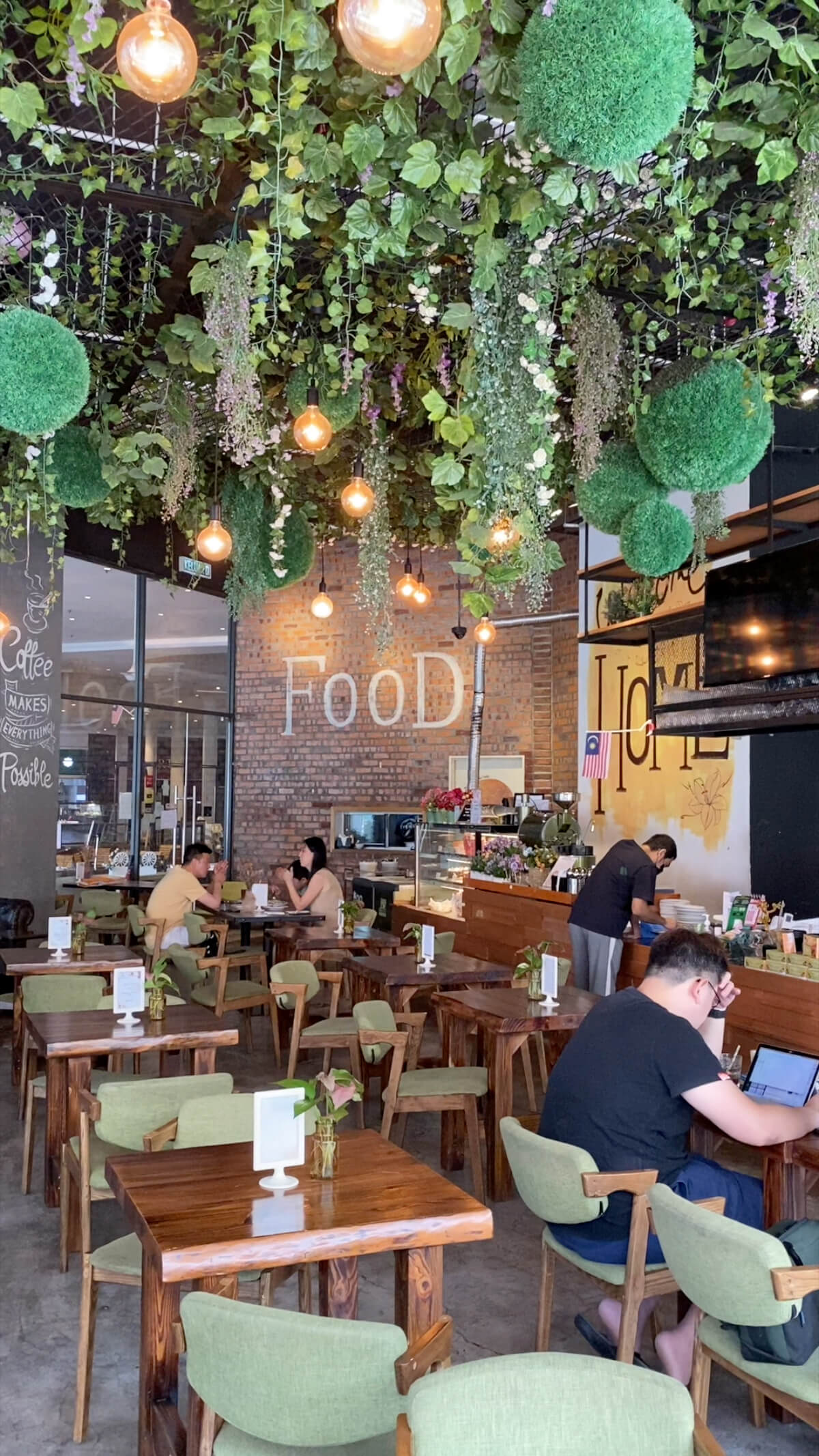 Dreamy interior of Flower Girl Coffee at Sunway Geo