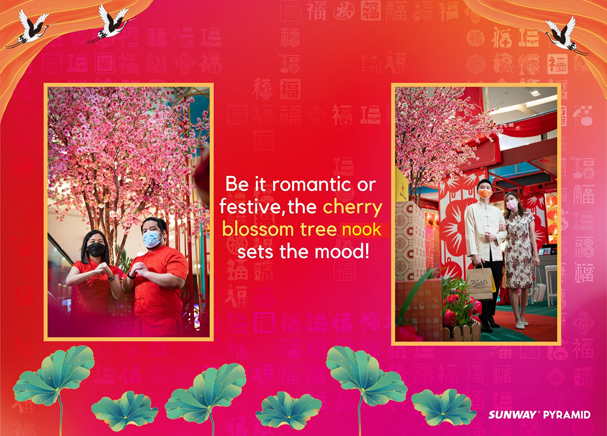 A Wonder-Fu Chinese New Year 2022 at Sunway City Kuala Lumpur! Be it romantic or festive, the cherry blossom tree nook sets the mood