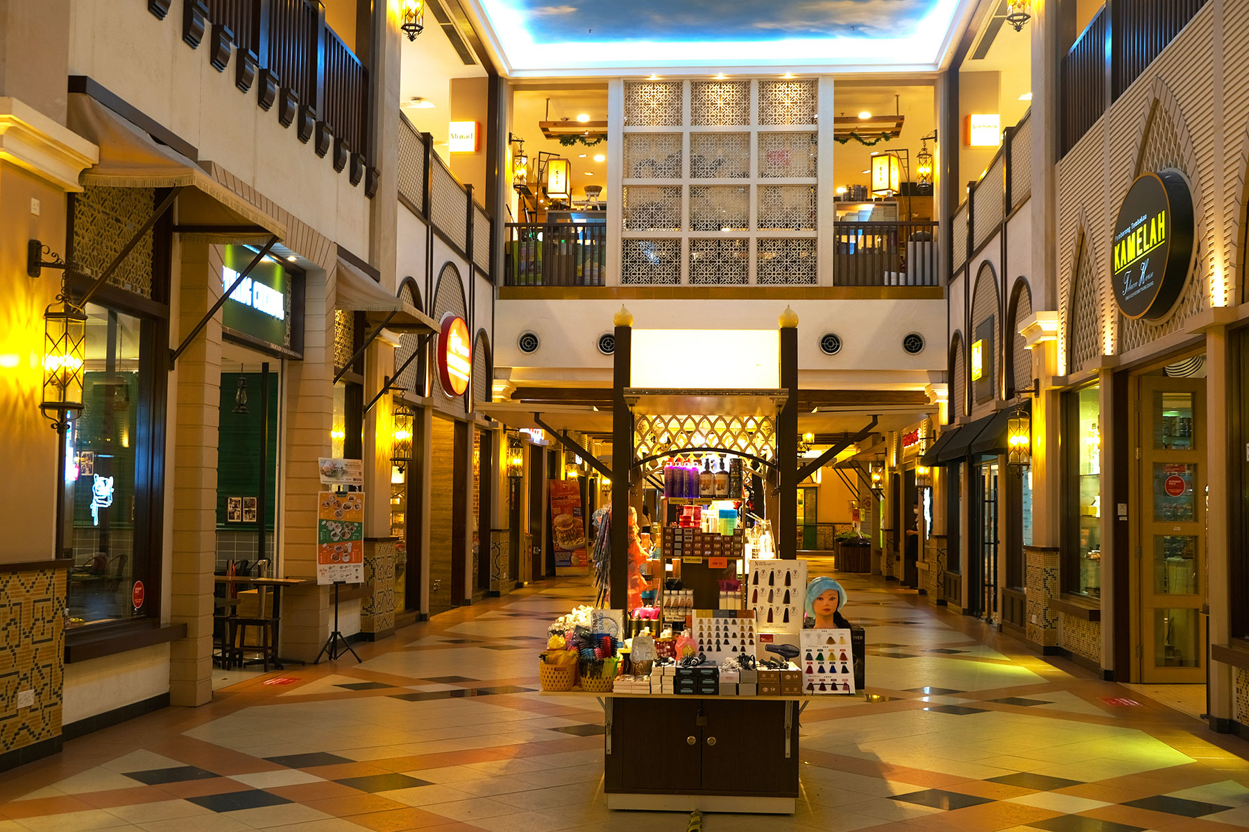 Explore the colourful booths and indulge in the exotic knick knacks of Morocco.