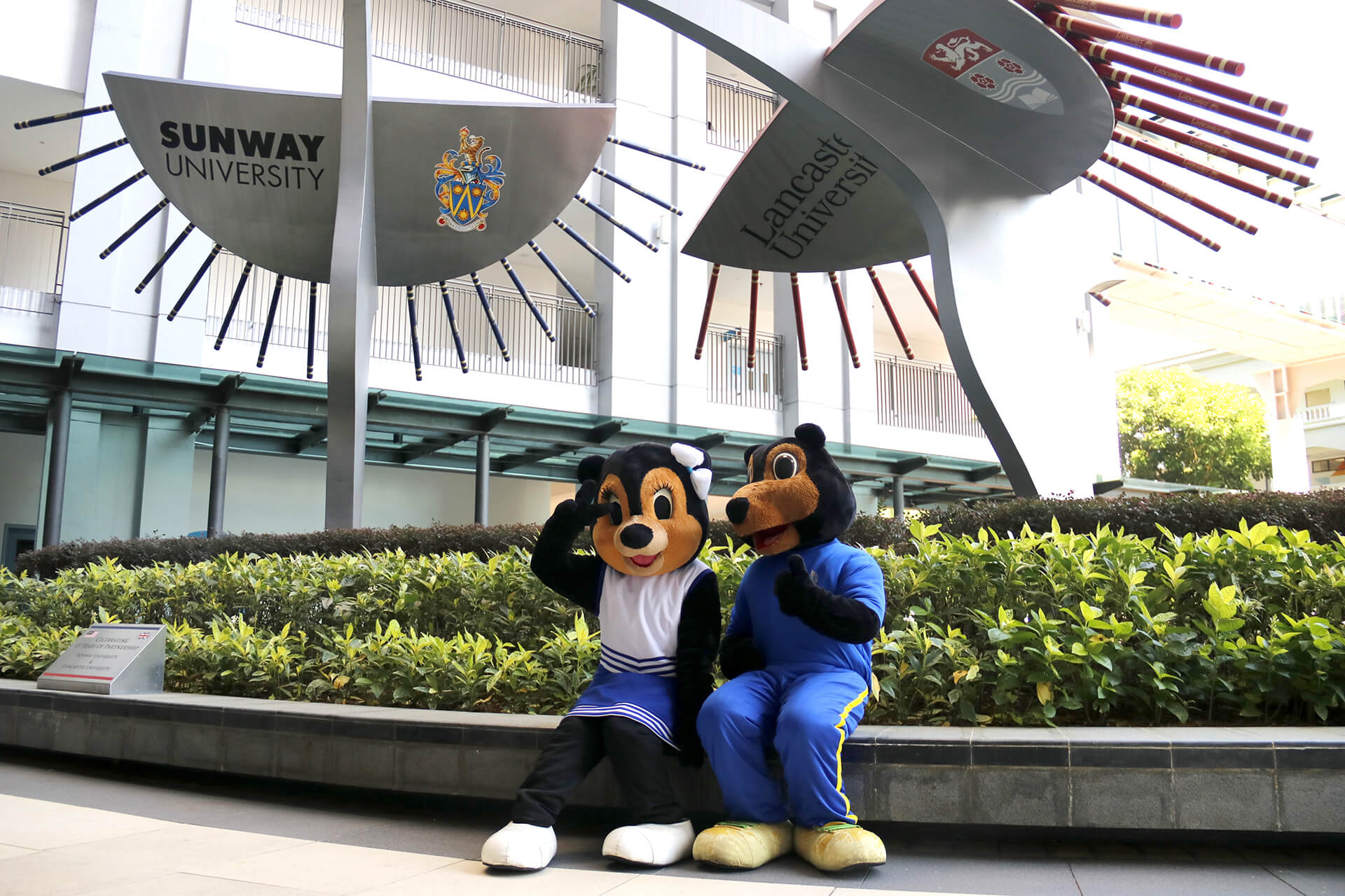 Take a paw-se and enjoy campus-cruising with Samson and Sophia at Sunway University